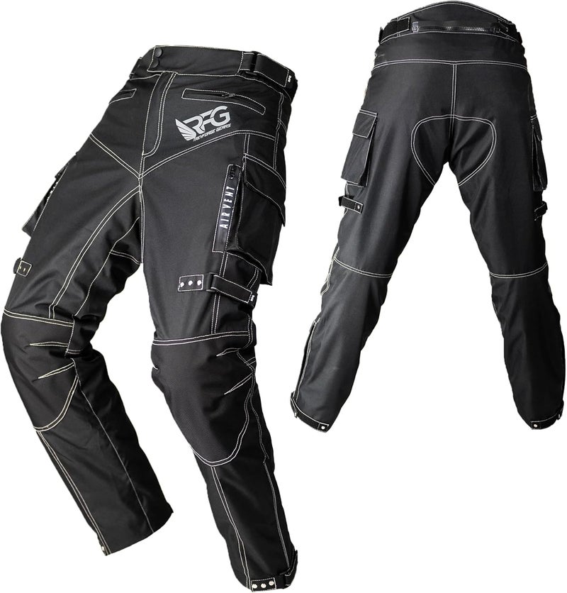 Revforge Gears RFG Motorcycle Pants – Waterproof Cordura Fabric - Riding Pants with Armor Zippers & Double Stitching - Image 1